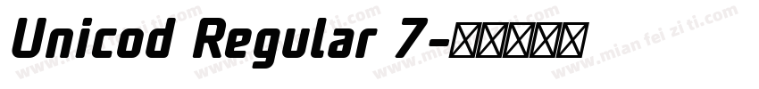 Unicod Regular 7字体转换
